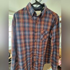 VINTAGE WEATHERPROOF FLANNEL MENS BUTTON DOWN SHIRT M